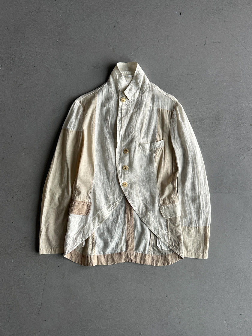 YOHJI YAMAMOTO Y'S - 1990s COLOUR BLOCKING LINEN BLAZER