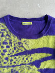 VERSACE JEANS - 2000s ROUND NECK NEON KNIT JUMPER