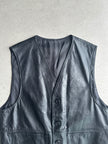 1990s LEATHER WAISTCOAT