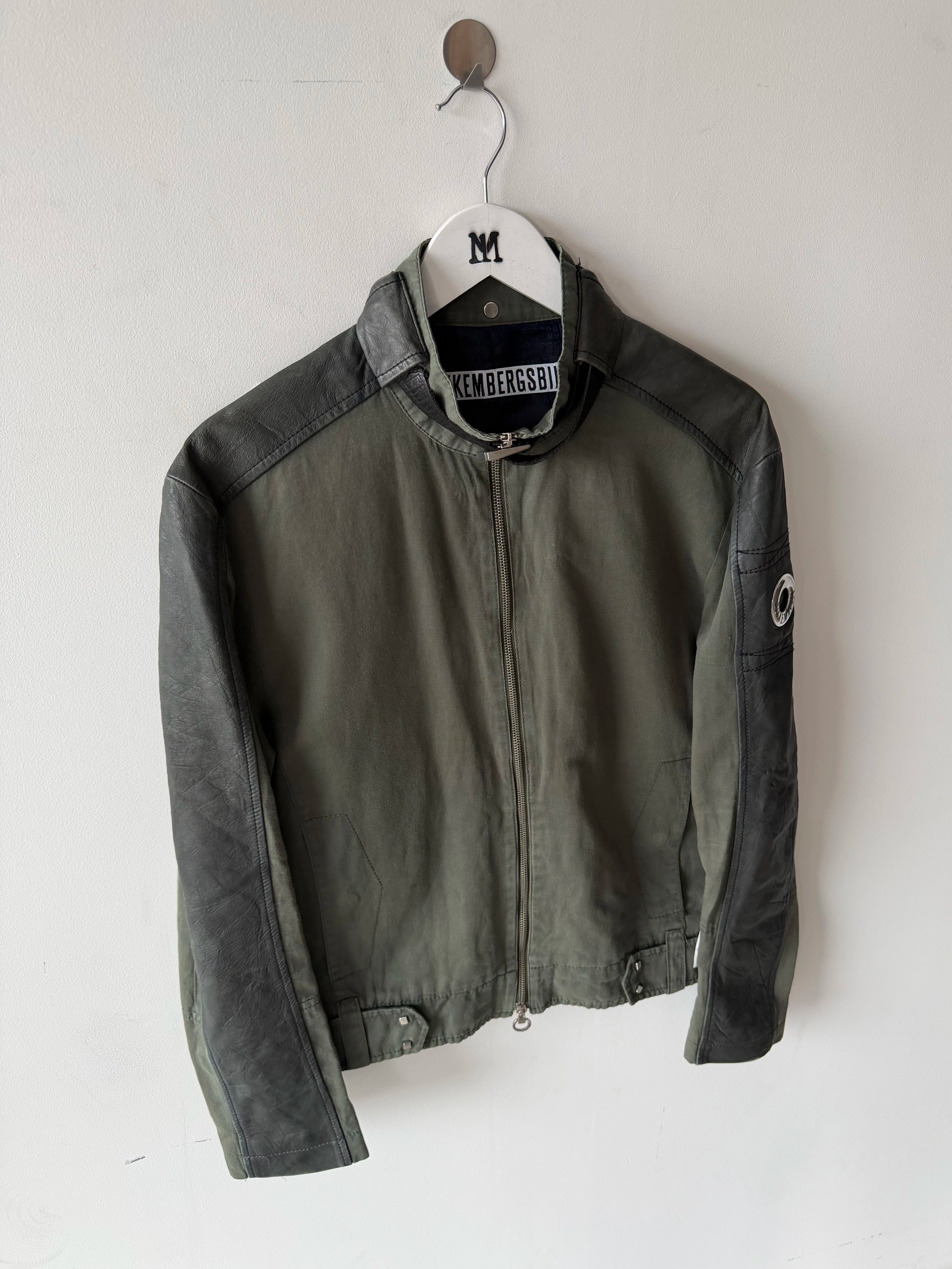 BIKKEMBERGS - S/S 2007 BIKER JACKET WITH LEATHER DETAILS