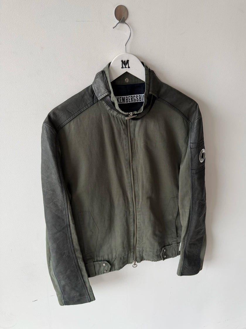 BIKKEMBERGS - S/S 2007 BIKER JACKET WITH LEATHER DETAILS