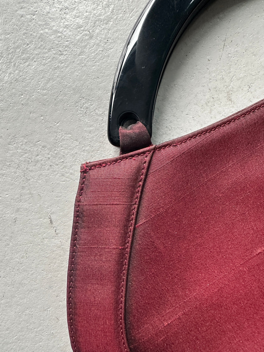 GIORGIO ARMANI -  1990s ORGANZA CRESCENT HANDBAG