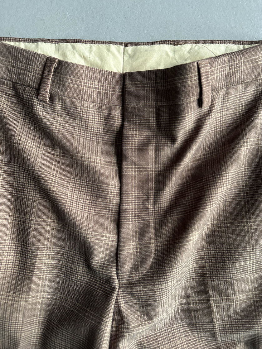 1990s CHECK STRAIGHT FIT TAILORED TROUSERS