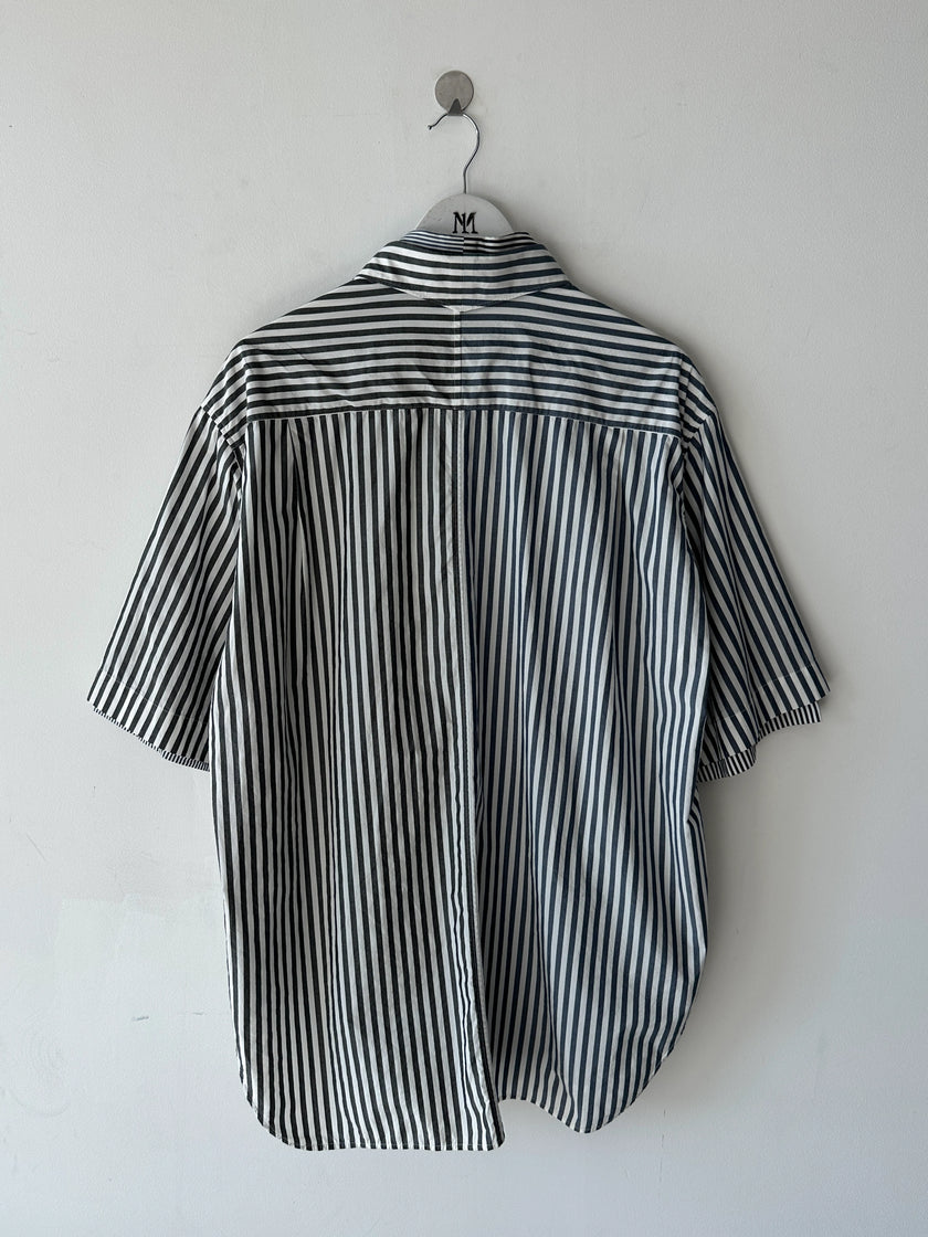 YOHJI YAMAMOTO Y'S - late 2000s DOUBLE LAYER SHORT SLEEVE SHIRT