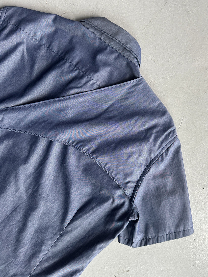 NEIL BARRETT - 2000s BONDAGE HALF SLEEVE SHIRT