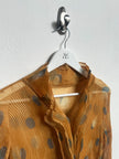 ISSEY MIYAKE - early 2000s POLKA DOT PLEATED BUTTONED BLOUSE