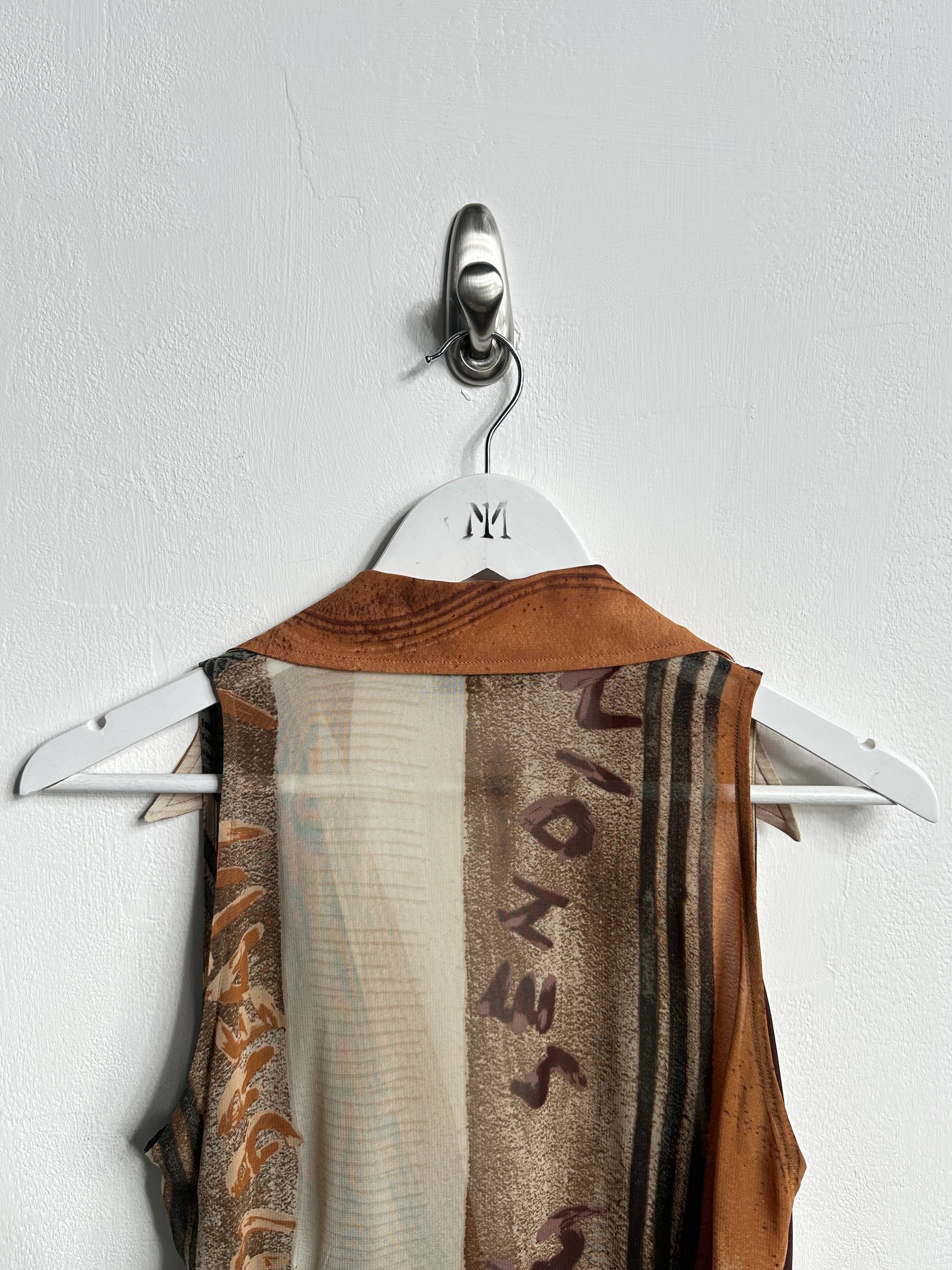 ICEBERG - S/S 1993 SEMI SHEER WRAP TOP