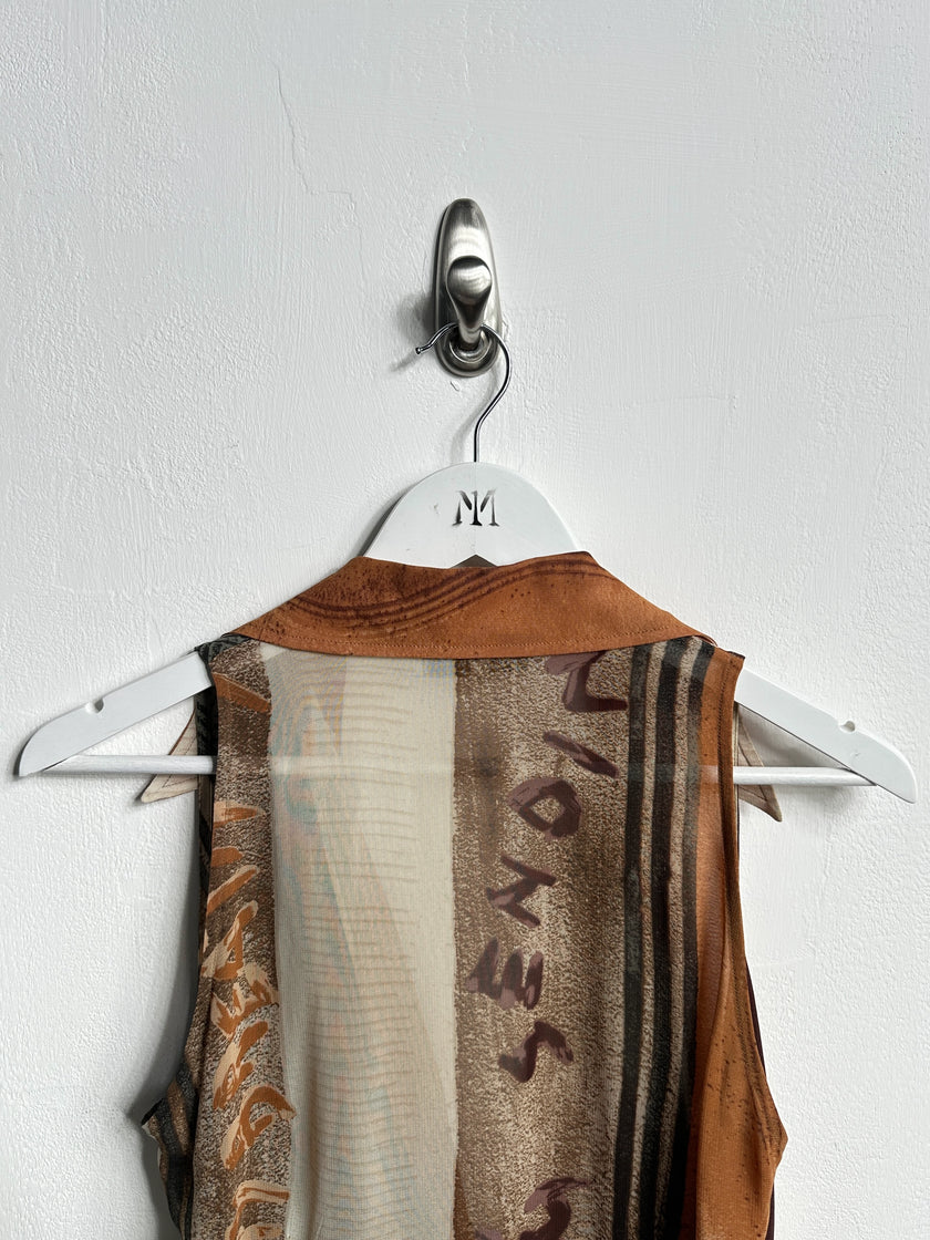 ICEBERG - S/S 1993 SEMI SHEER WRAP TOP