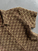 1970s CROP FIT BUTTONED SHORT SLEEVE KNIT TOP