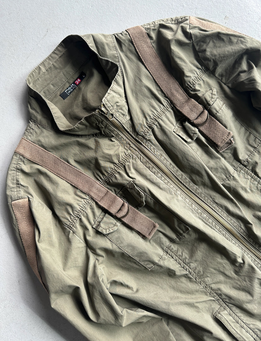 2000s CARGO JACKET WITH STRAPS DETAIL