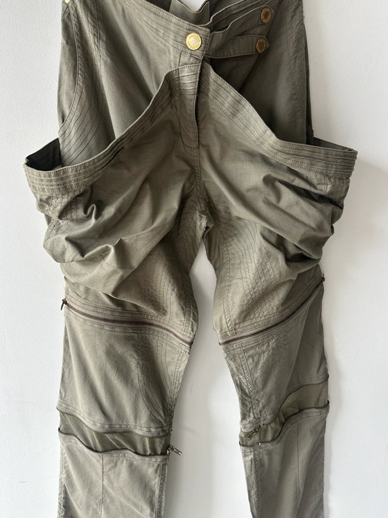 GAETANO NAVARRA - S/S 2004 2 IN 1 TROUSERS SHORTS WITH ZIP DETAILS