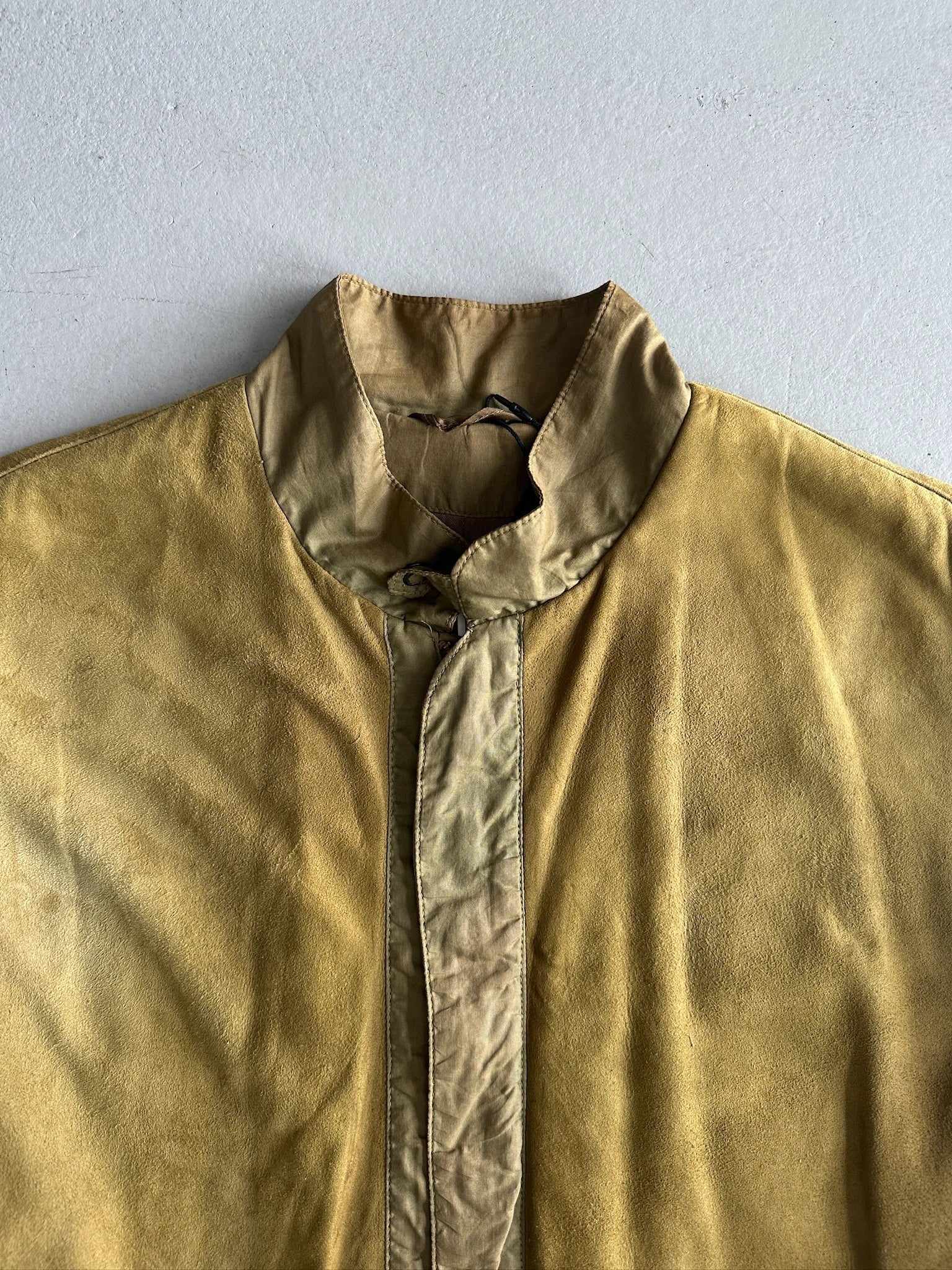1980s PANELED SUEDE BOMBER JACKET