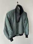 ITALIAN LABEL - 1980s NYLON BOMBER JACKET WITH SHEARLING COLLAR