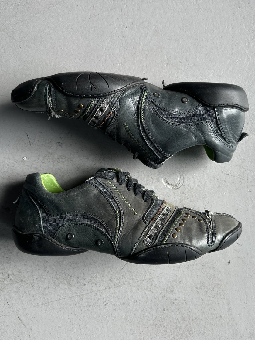 MARITHÉ + FRANÇOIS GIRBAUD - early 2000s ROUND TOE LEATHER SNEAKERS