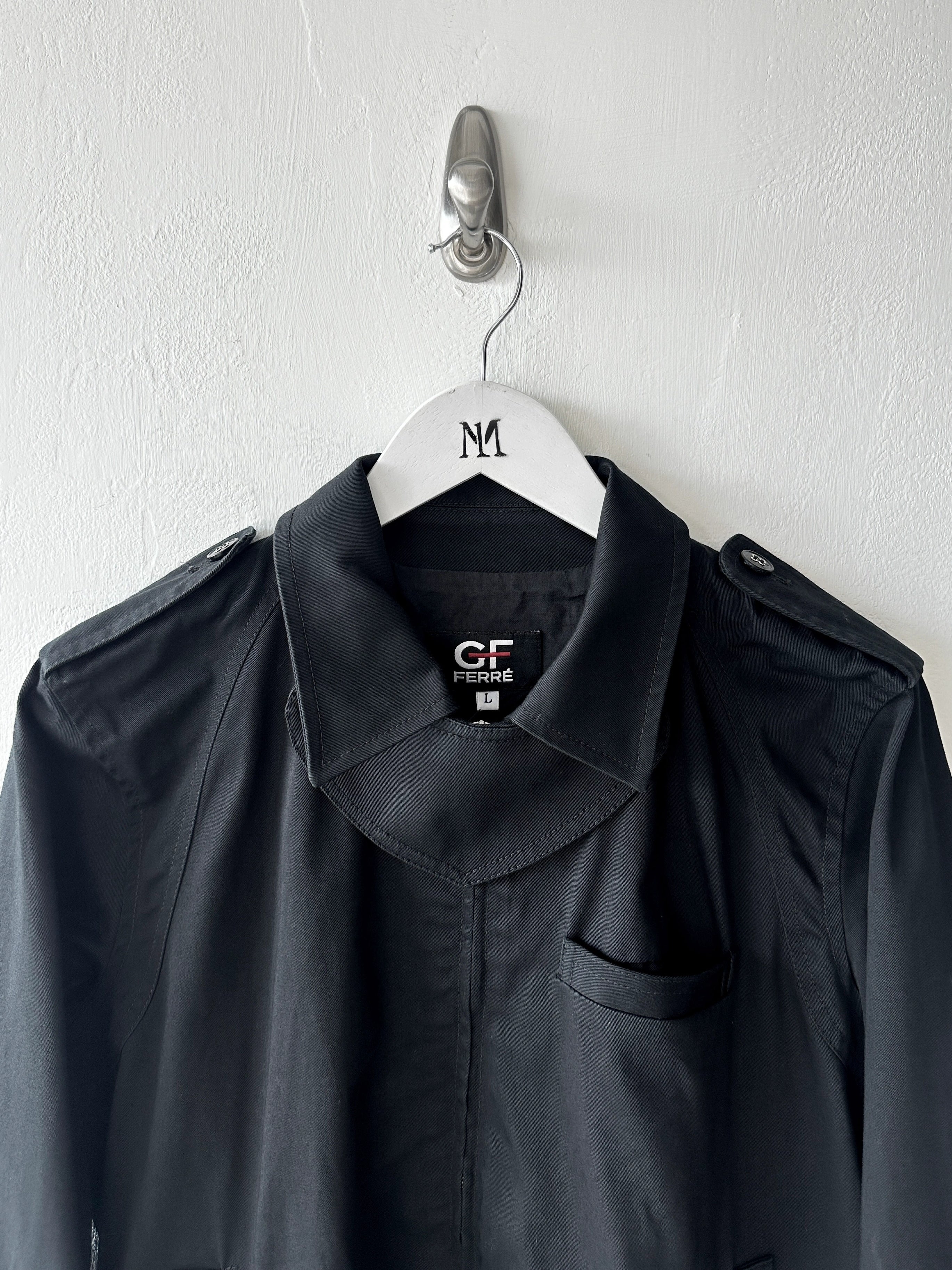 GIANFRANCO FERRÉ - S/S 2008 STRAIGHT FIT JACKET WITH OVERSIZED THROAT FLAP