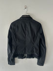 JOHN RICHMOND - early 2000s NYLON JACKET WITH TRIPLE ZIP AT COLLAR