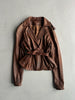 GIORGIO BRATO - 2000s SOFT LEATHER BELTED JACKET