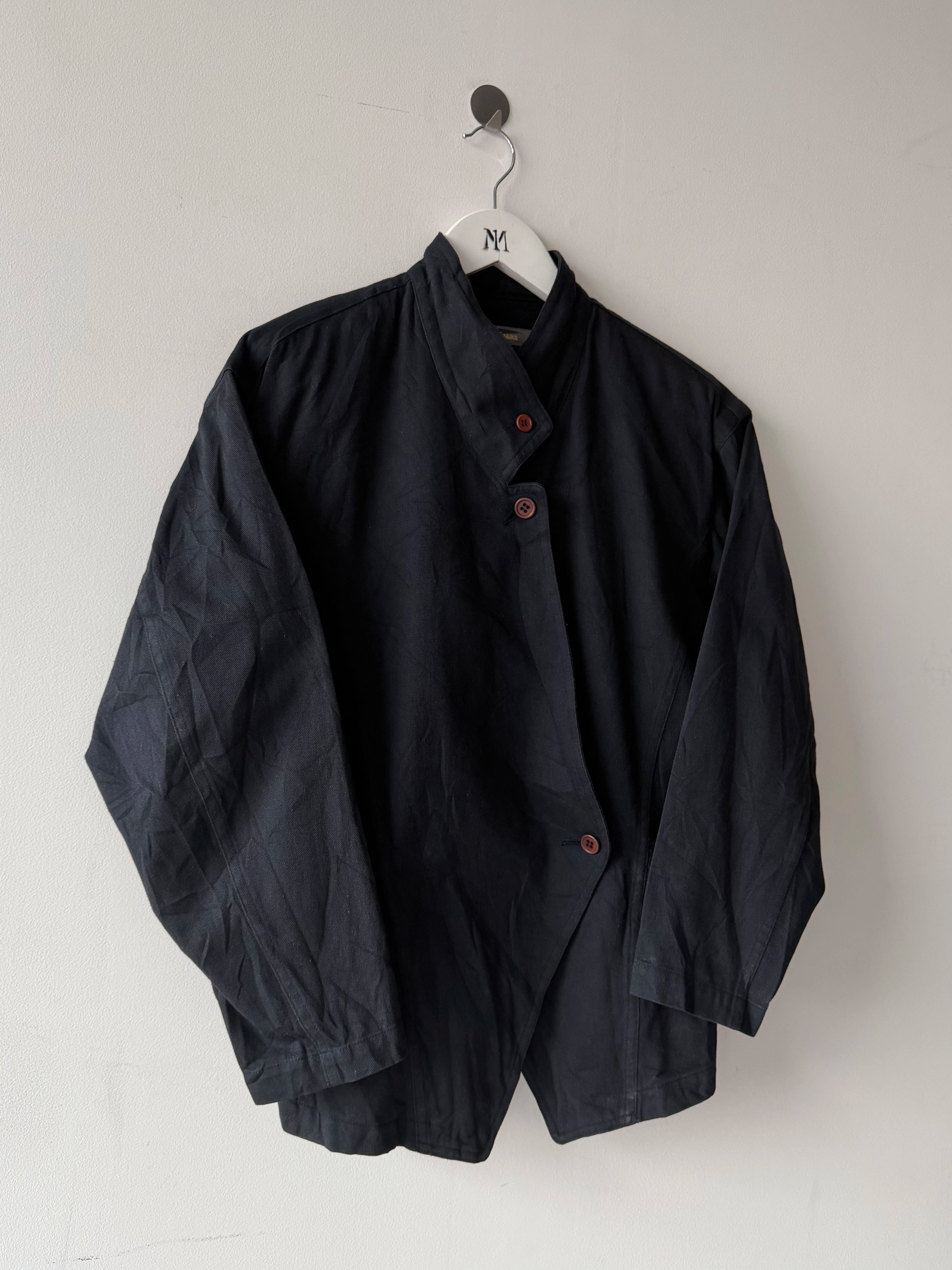ISSEY MIYAKE - 1980s ASYMMETRICAL FRONT CLOSURE JACKET