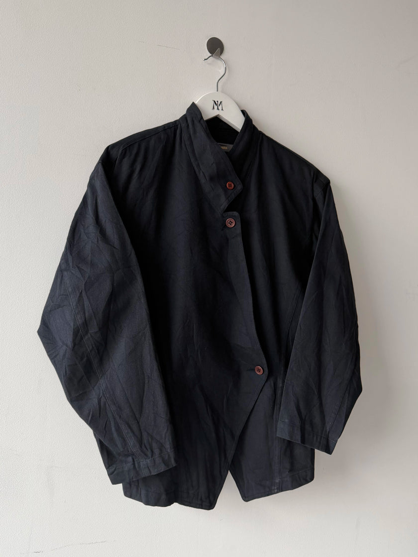 ISSEY MIYAKE - 1980s ASYMMETRICAL FRONT CLOSURE JACKET