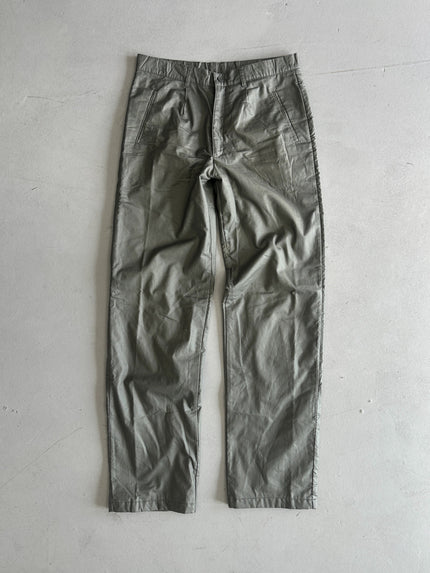 1990s STRAIGHT FIT COATED COTTON TROUSERS
