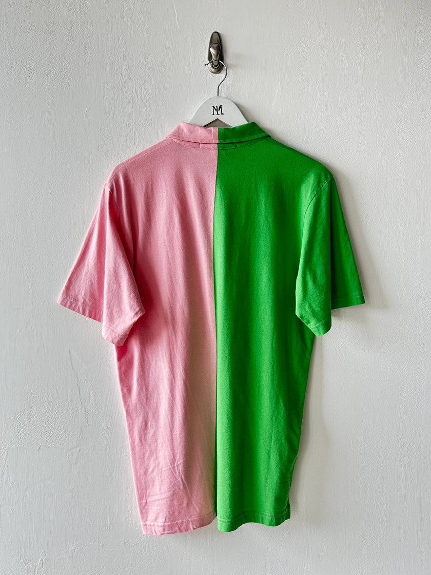 COMME DES GARÇONS - S/S 2005 TWO TONE POLO T-SHIRT