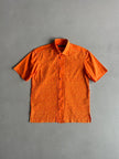 ISSEY MIYAKE MEN - S/S 1994 HALF SLEEVE SHIRT WITH INTRICATE FRONT STITCHING
