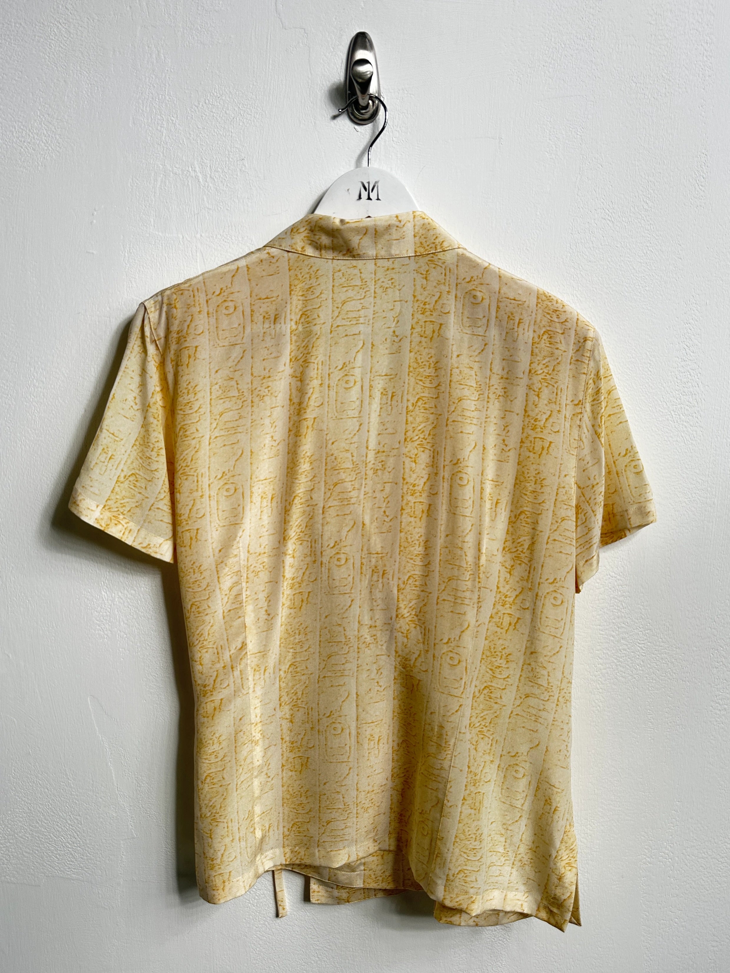 ESCADA - 1980s SILK BLOUSE WITH SIDE TIE CLOSURE