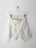 ISSEY MIYAKE PLANTATION - 1990s LINEN WRAP FRONT PANEL SHORTS