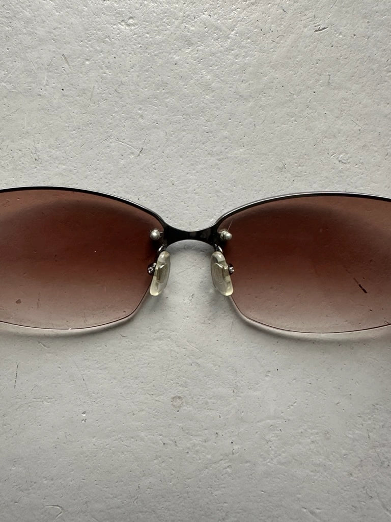 KATHARINE HAMNETT  - 1990s RIMLESS SUNGLASSES WITH EXPOSED BOLTS