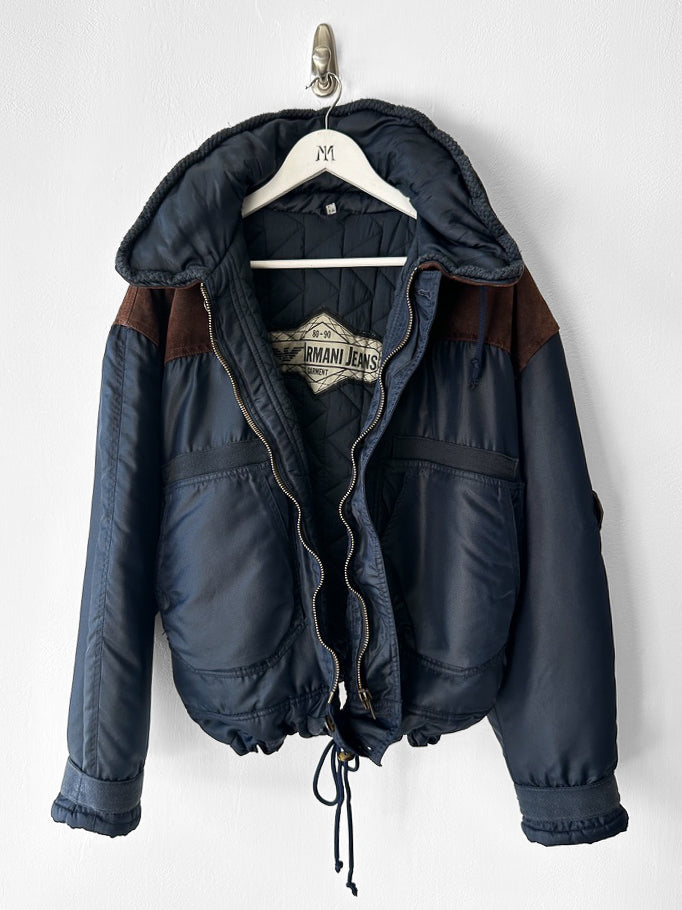 ARMANI JEANS - late 1980s-early 1990s AVIATOR BOMBER JACKET