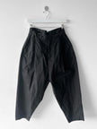YOHJI YAMAMOTO Y'S - early 2000s MULTI BUTTON WAISTBAND CURVED TROUSERS