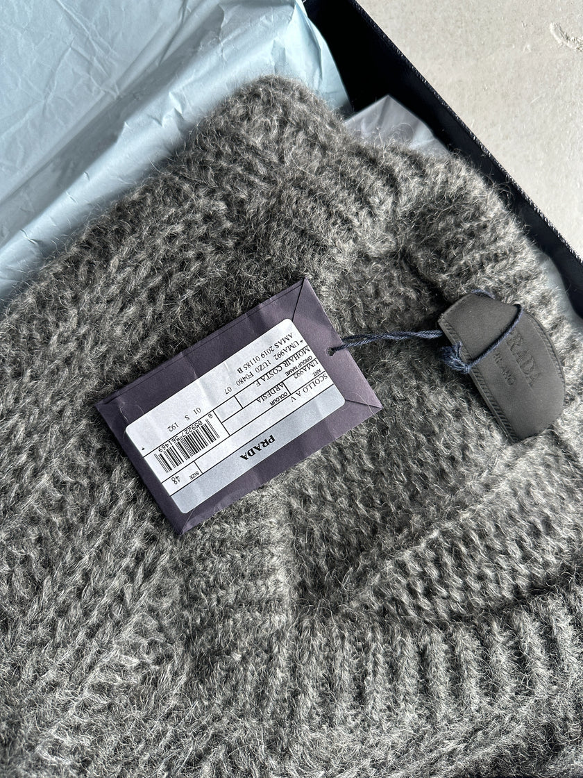 PRADA - A/W 2019 MOHAIR V NECK KNIT JUMPER