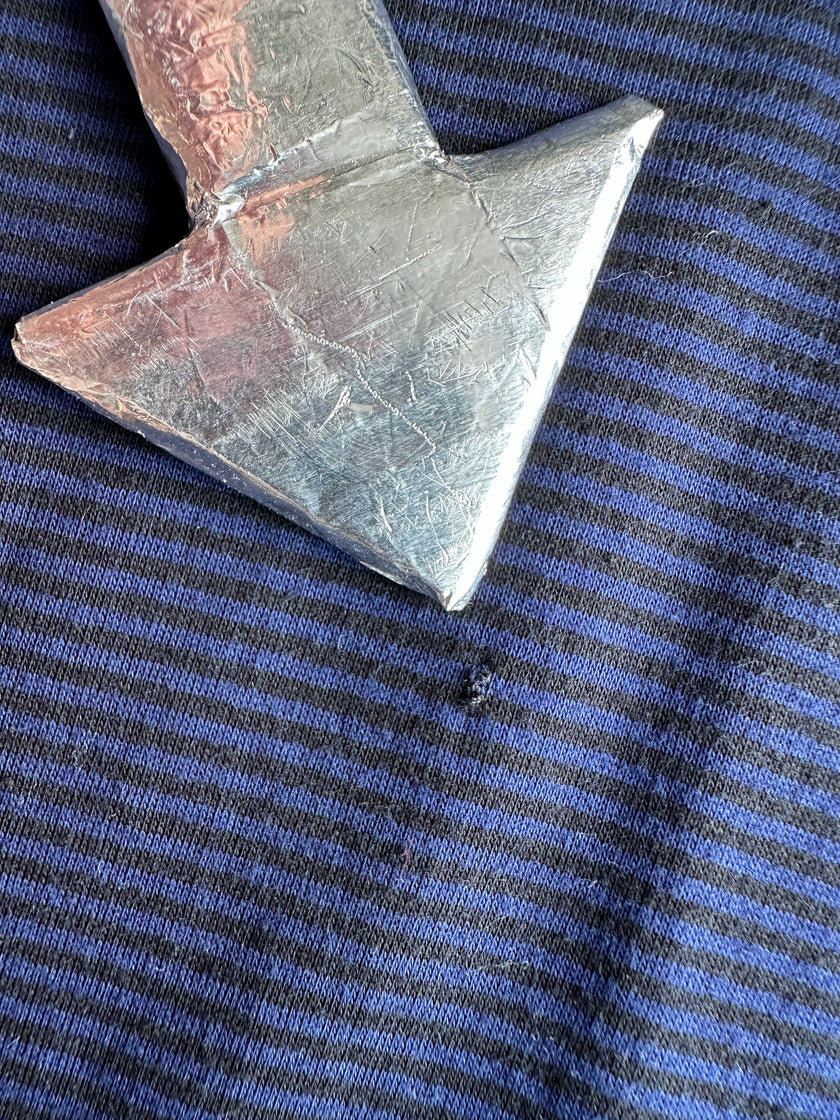 JEAN PAUL GAULTIER JUNIOR - S/S 1989 RIBBED NECK STRIPED T-SHIRT