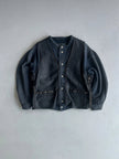 EMPORIO ARMANI 1980S LAYERED SWEATER WITH LEATHER VEST