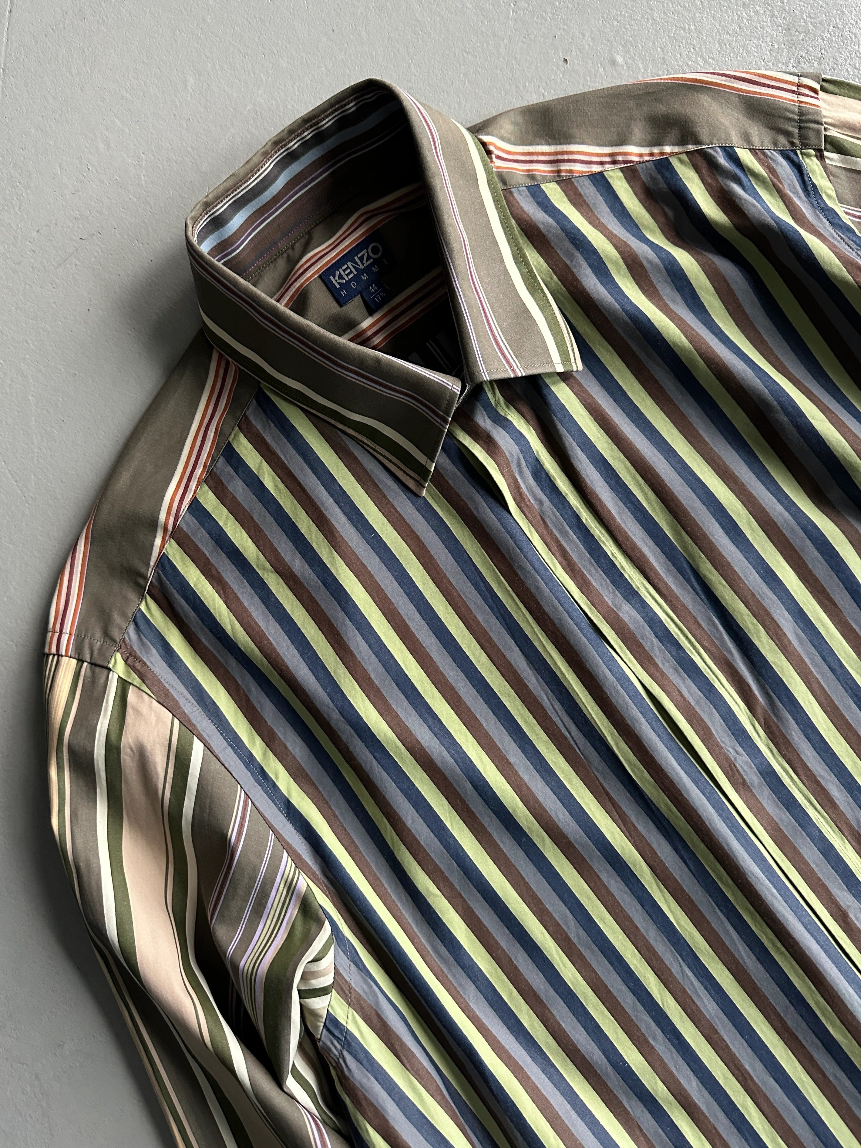 KENZO - 1990s MULTICOLOR STRIPED SHIRT