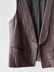 KATHARINE HAMNETT - 1990s LEATHER VEST