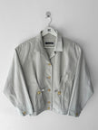 ISSEY MIYAKE - 1980s TEXTURED COTTON BOMBER JACKET