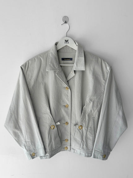 ISSEY MIYAKE - 1980s TEXTURED COTTON BOMBER JACKET