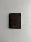 KATHARINE HAMNETT - 1990s LEATHER WALLET WITH STITCHING DETAILS