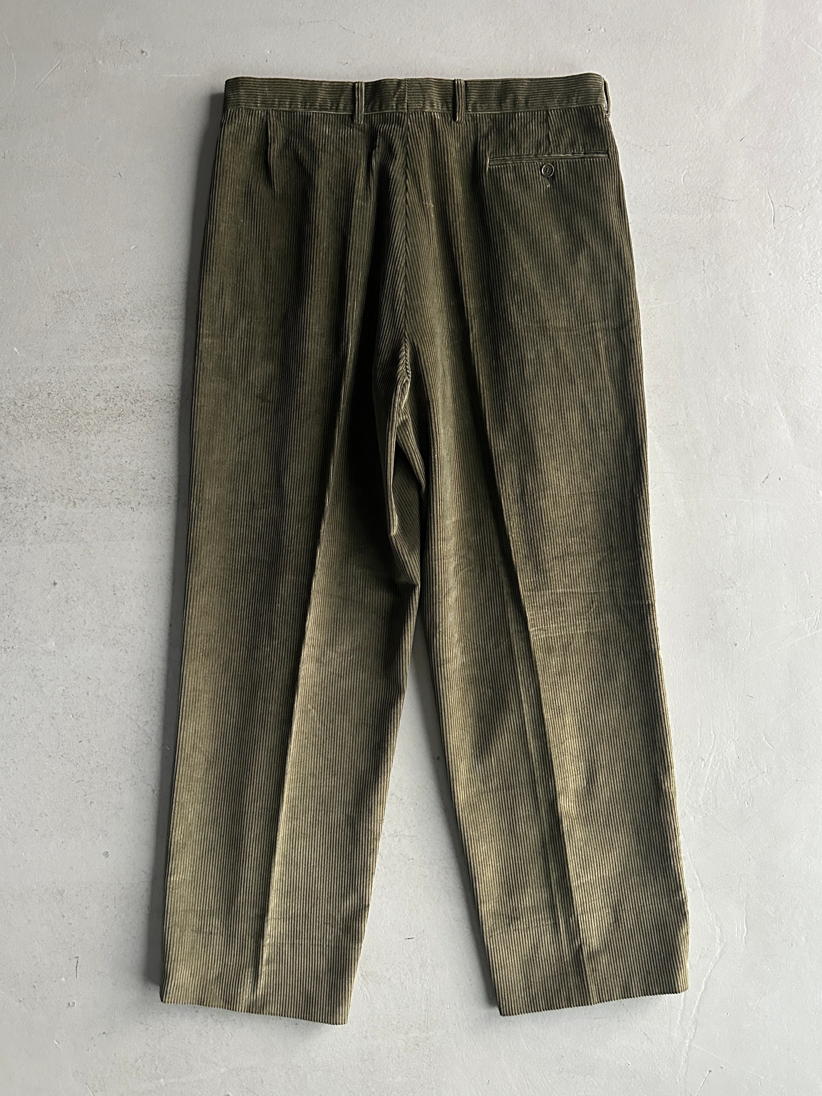 GIANFRANCO FERRÉ - 1990s CORDUROY FRONT PLEATS TROUSERS