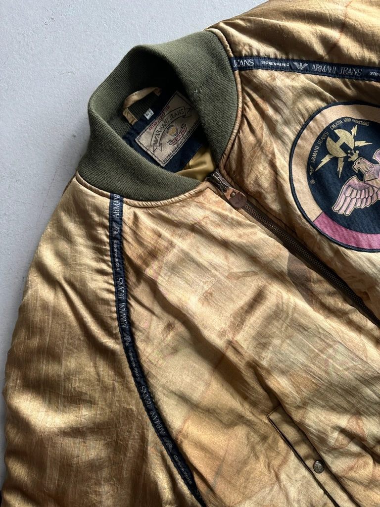 ARMANI JEANS - F/W 1988 STONE WASHED BOMBER JACKET