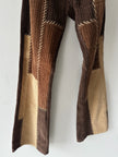 1990s PATCHWORK CONSTRUCTION CORDUROY STRAIGHT LEG TROUSERS