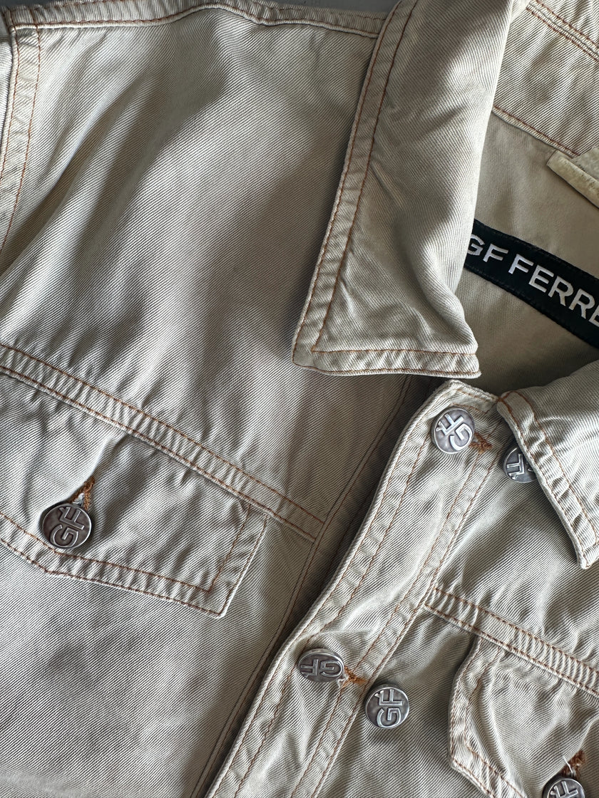 GIANFRANCO FERRÉ GF - 1990s DOUBLE BUTTON FRONT LIGHT JACKET