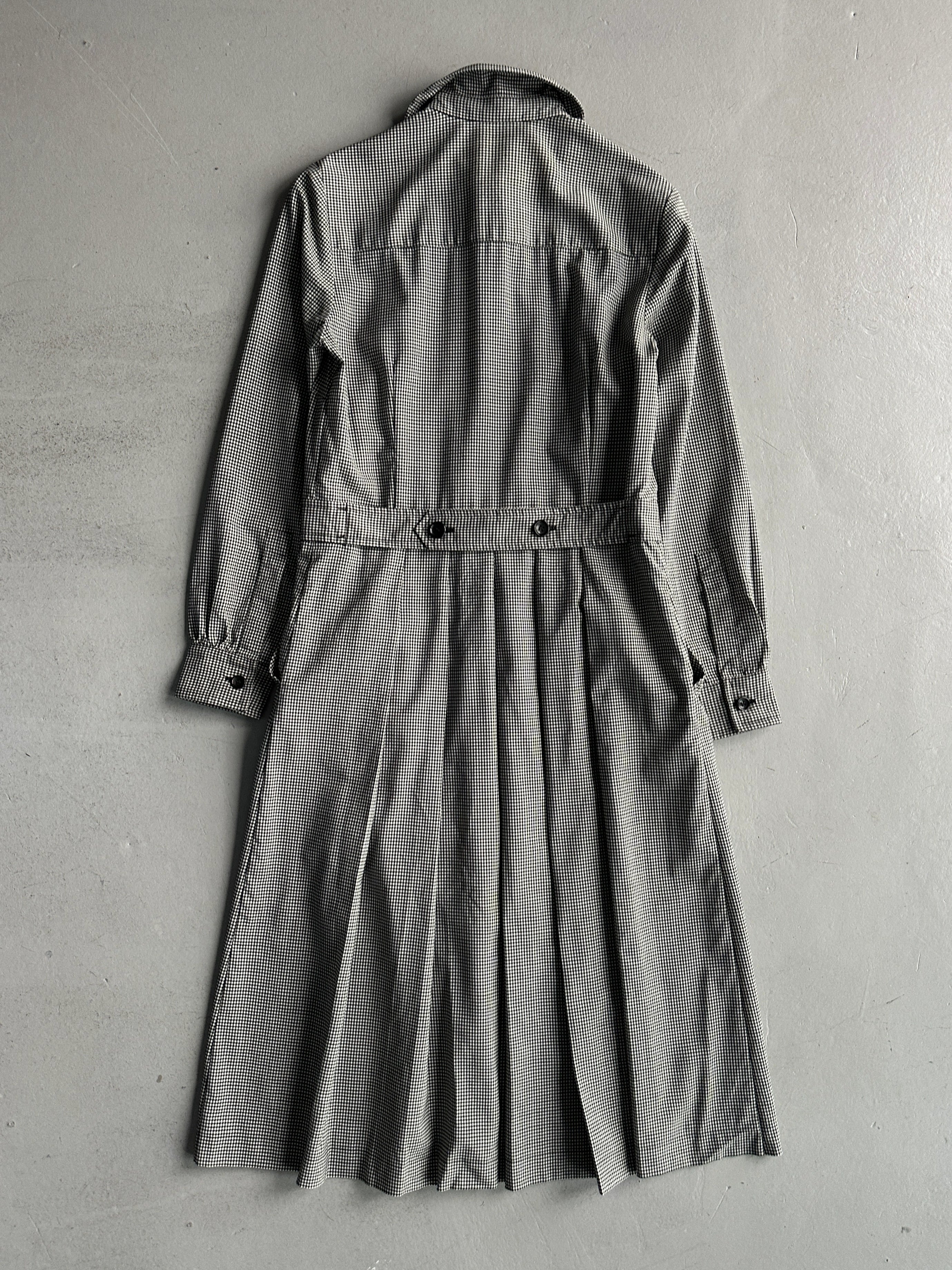 COMME DES GARÇONS - A/W 2018 BUTTONED FRONT GINGHAM CHECK COLLARED DRESS