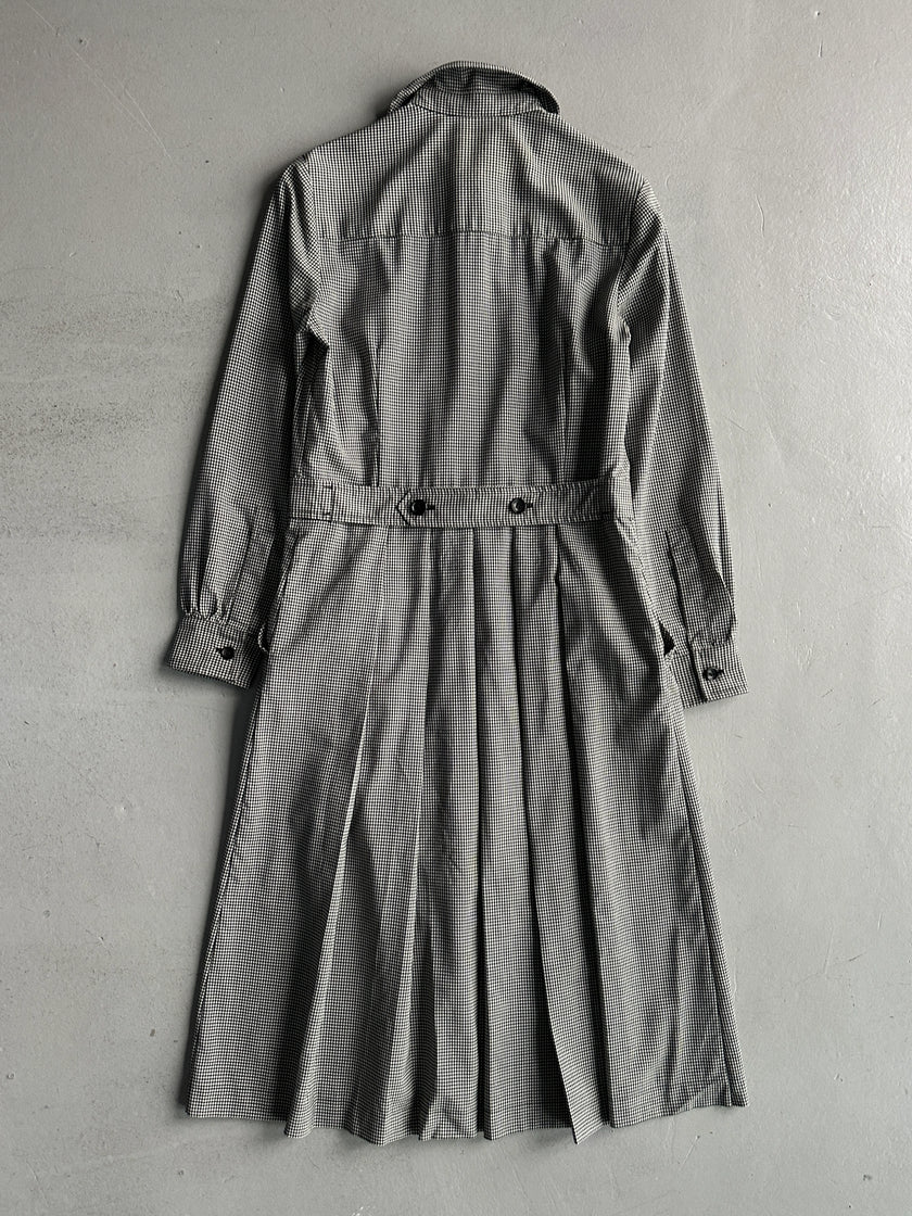 COMME DES GARÇONS - A/W 2018 BUTTONED FRONT GINGHAM CHECK COLLARED DRESS