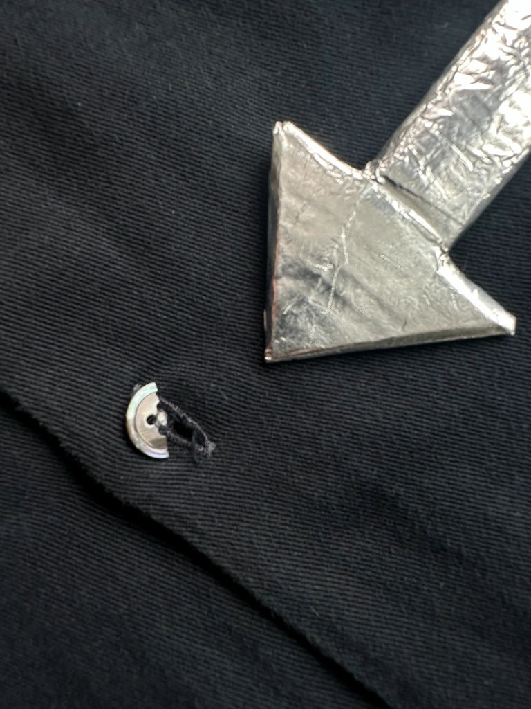 HELMUT LANG - S/S 1997 VELVET DETAIL COLLAR HALF SLEEVE SHIRT