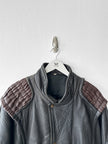 ITALIAN LABEL 1980s HEAVY LEATHER BOMBER JACKET