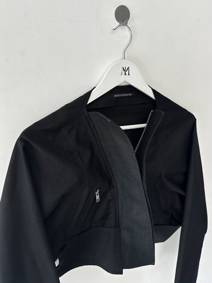 YOHJI YAMAMOTO - S/S 2014 CROPPED JACKET WITH SCULPTURAL LAPELS