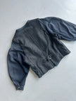 EMPORIO ARMANI 1980S LAYERED SWEATER WITH LEATHER VEST
