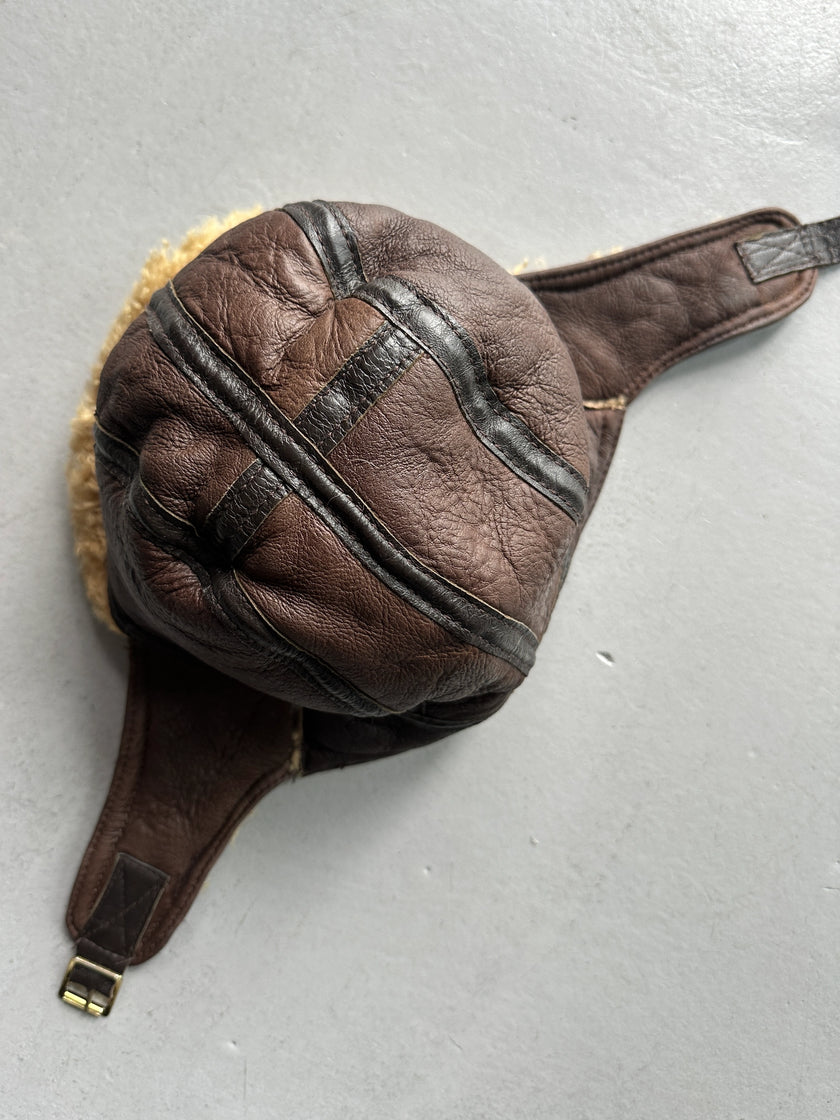 1980s SHEARLING AVIATOR HAT